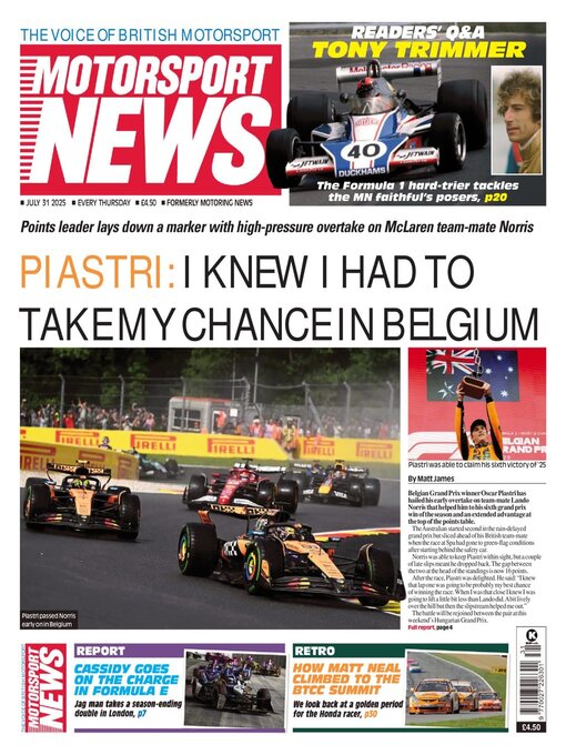 Title details for Motorsport News by Kelsey Publishing Ltd - Available